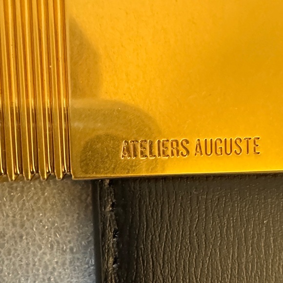 Ateliers Auguste Black Crossbody Bag with Gold Accent NEW - Picture 3 of 16